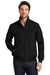 Port Authority J337 Mens Bomber Wind & Water Resistant Full Zip Jacket Black Model Front