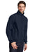 Port Authority J337 Mens Bomber Wind & Water Resistant Full Zip Jacket Dress Navy Blue Model 3q