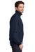 Port Authority J337 Mens Bomber Wind & Water Resistant Full Zip Jacket Dress Navy Blue Model Side