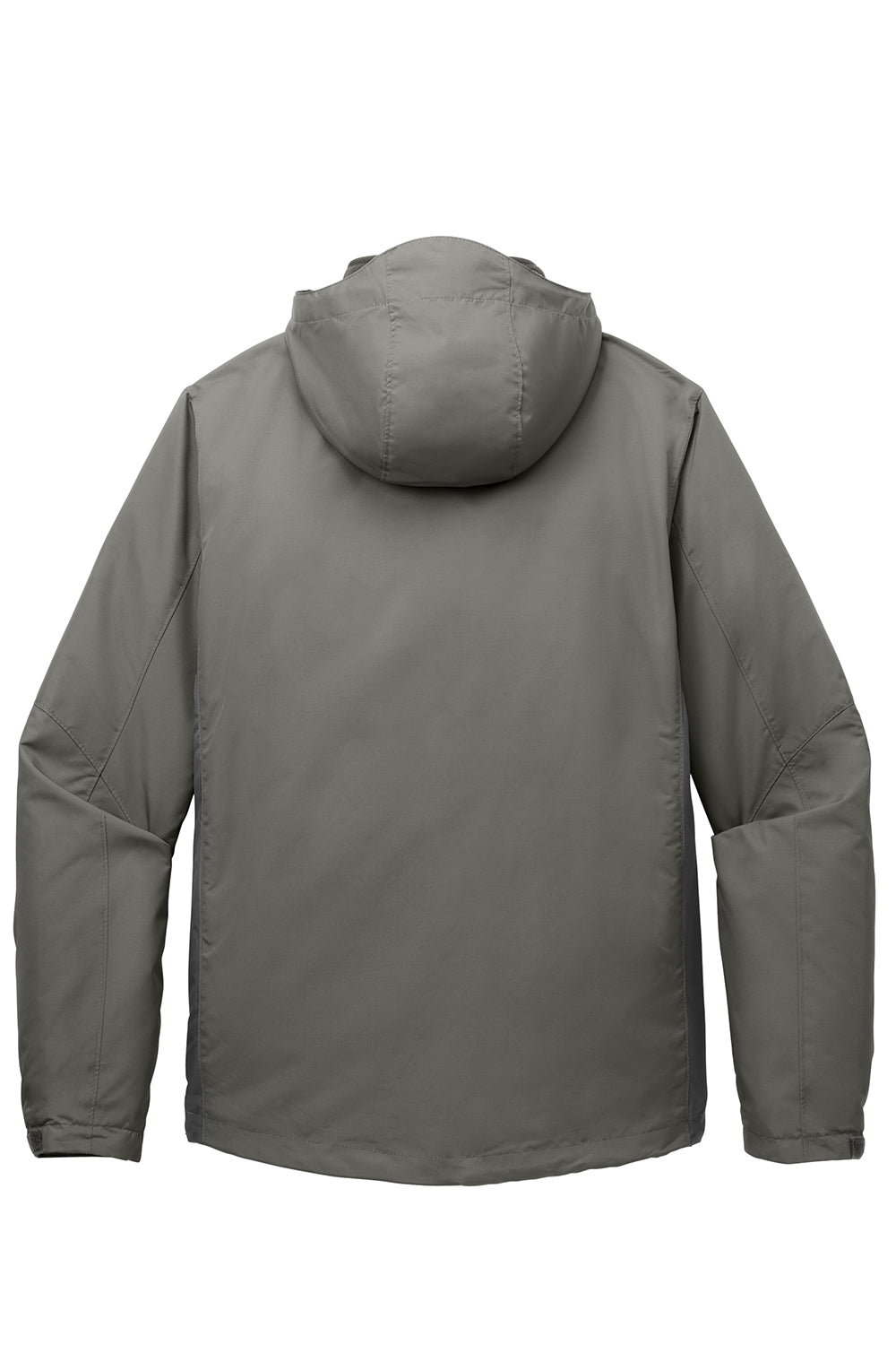 Port Authority J338 Mens Merge 3-in-1 Wind & Water Full Zip Hooded Jacket Rogue Grey/Steel Grey Flat Back