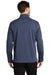 Port Authority J339 Mens Stream Wind & Water Resistant Full Zip Jacket Heather Dress Blue Navy Model Back