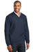 Port Authority J342 Mens Zephyr Wind & Water Resistant V-Neck Wind Jacket Dress Navy Blue Model 3q