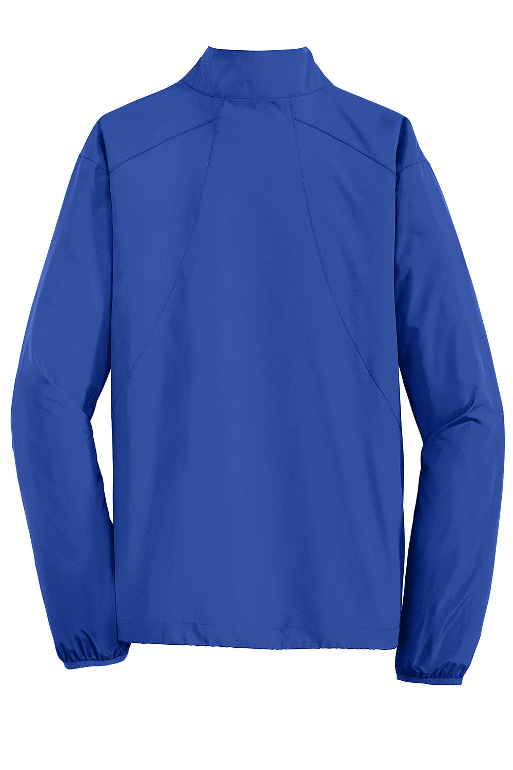 Port Authority J343 Mens Zephyr Wind & Water Resistant 1/4 Zip Jacket True Royal Blue Flat Back