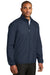 Port Authority J344 Mens Zephyr Wind & Water Resistant Full Zip Jacket Dress Navy Blue Model 3q