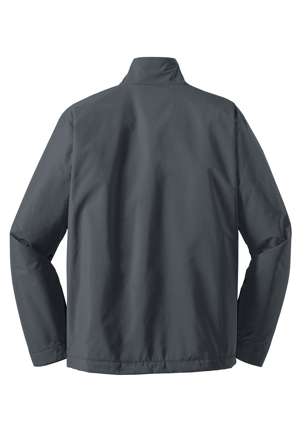 Port Authority J354 Mens Challenger II Wind & Water Resistant Full Zip Jacket Steel Grey/True Black Flat Back