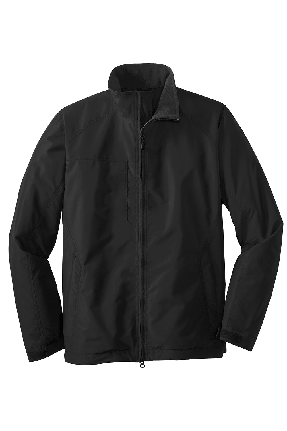 Port Authority J354 Mens Challenger II Wind & Water Resistant Full Zip Jacket Black Flat Front