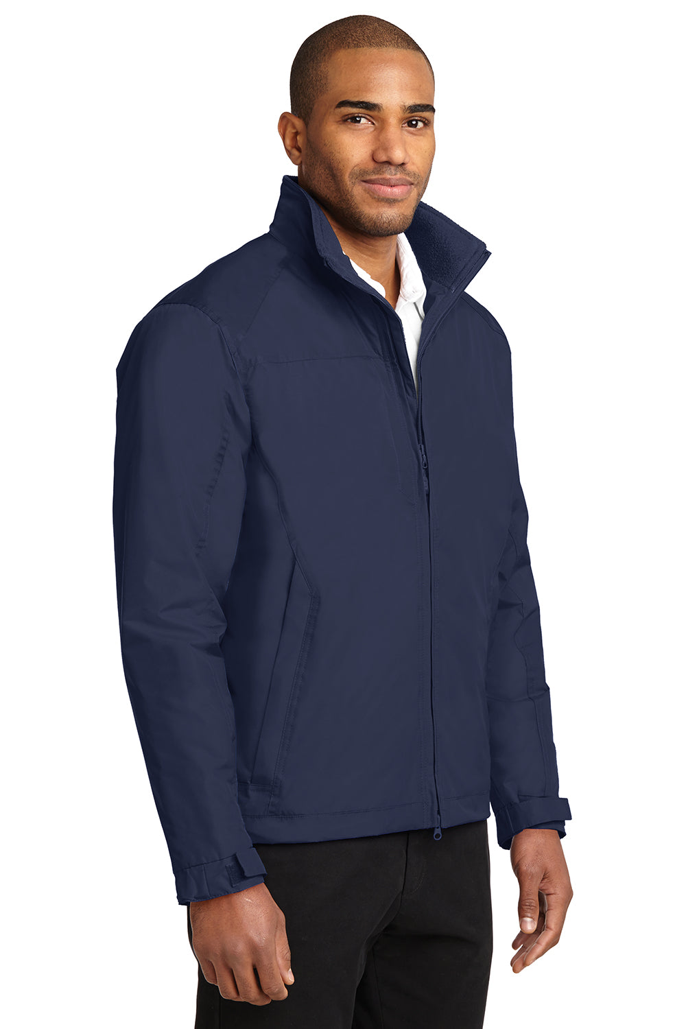 Port Authority J354 Mens Challenger II Wind & Water Resistant Full Zip Jacket True Navy Blue Model 3q