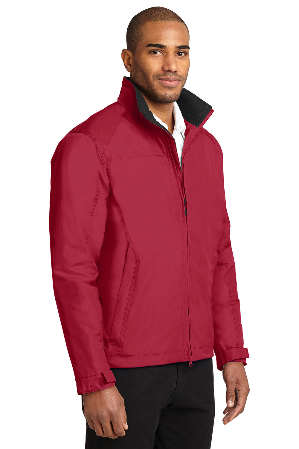 Port Authority J354 Mens Challenger II Wind & Water Resistant Full Zip Jacket True Red/True Black Model 3q