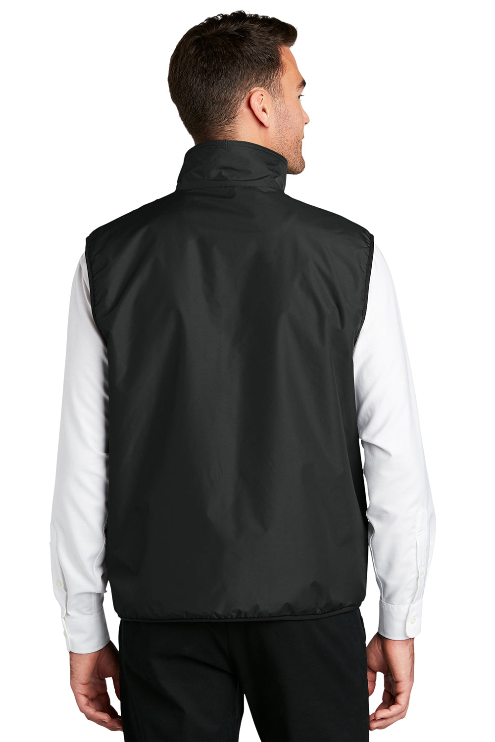 Port Authority J355 Mens Challenger Wind & Water Resistant Full Zip Vest Black Model Back