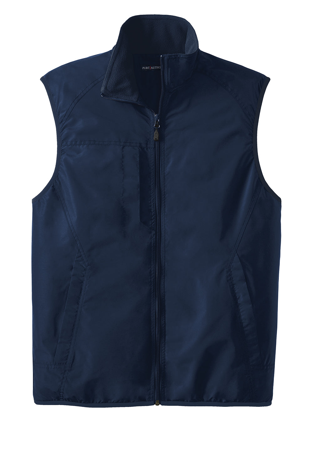 Port Authority J355 Mens Challenger Wind & Water Resistant Full Zip Vest Navy Blue Flat Front