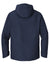 Port Authority J362 Mens Venture Windproof & Waterproof Insulated Full Zip Hooded Jacket Dress Navy Blue Flat Back