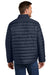 Port Authority J364 Mens Horizon Water Resistant Full Zip Puffy Jacket Dress Navy Blue Model Back