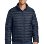 Port Authority Mens Horizon Water Resistant Full Zip Puffy Jacket - Dress Navy Blue