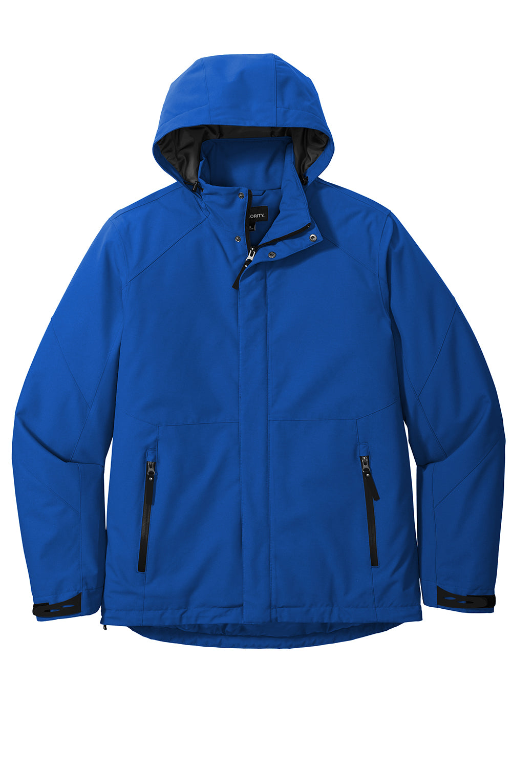 Port Authority J405 Mens Tech Windproof & Waterproof Full Zip Hooded Jacket Cobalt Blue Flat Front