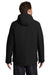 Port Authority J405 Mens Tech Windproof & Waterproof Full Zip Hooded Jacket Deep Black Model Back