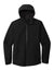 Port Authority J406 Mens Tech Wind & Water Resistant Full Zip Hooded Rain Jacket Deep Black Flat Front