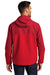 Port Authority J406 Mens Tech Wind & Water Resistant Full Zip Hooded Rain Jacket Sangria Red/True Red Model Back