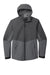 Port Authority J406 Mens Tech Wind & Water Resistant Full Zip Hooded Rain Jacket Storm Grey/Shadow Grey Flat Front