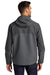 Port Authority J406 Mens Tech Wind & Water Resistant Full Zip Hooded Rain Jacket Storm Grey/Shadow Grey Model Back