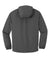 Port Authority J407 Mens Essential Waterproof Full Zip Hooded Rain Jacket Graphite Grey Flat Back