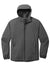 Port Authority J407 Mens Essential Waterproof Full Zip Hooded Rain Jacket Graphite Grey Flat Front