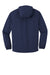 Port Authority J407 Mens Essential Waterproof Full Zip Hooded Rain Jacket True Navy Blue Flat Back