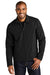 Port Authority J417 Mens Mechanic Wind & Water Resistant Full Zip Soft Shell Jacket Black Model Front