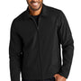 Port Authority Mens Mechanic Wind & Water Resistant Full Zip Soft Shell Jacket - Black