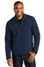 Port Authority J417 Mens Mechanic Wind & Water Resistant Full Zip Soft Shell Jacket Dress Navy Blue Model Front