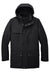 Port Authority J599 Mens Excursion Water Resistant Full Zip Hooded Parka Deep Black Flat Front