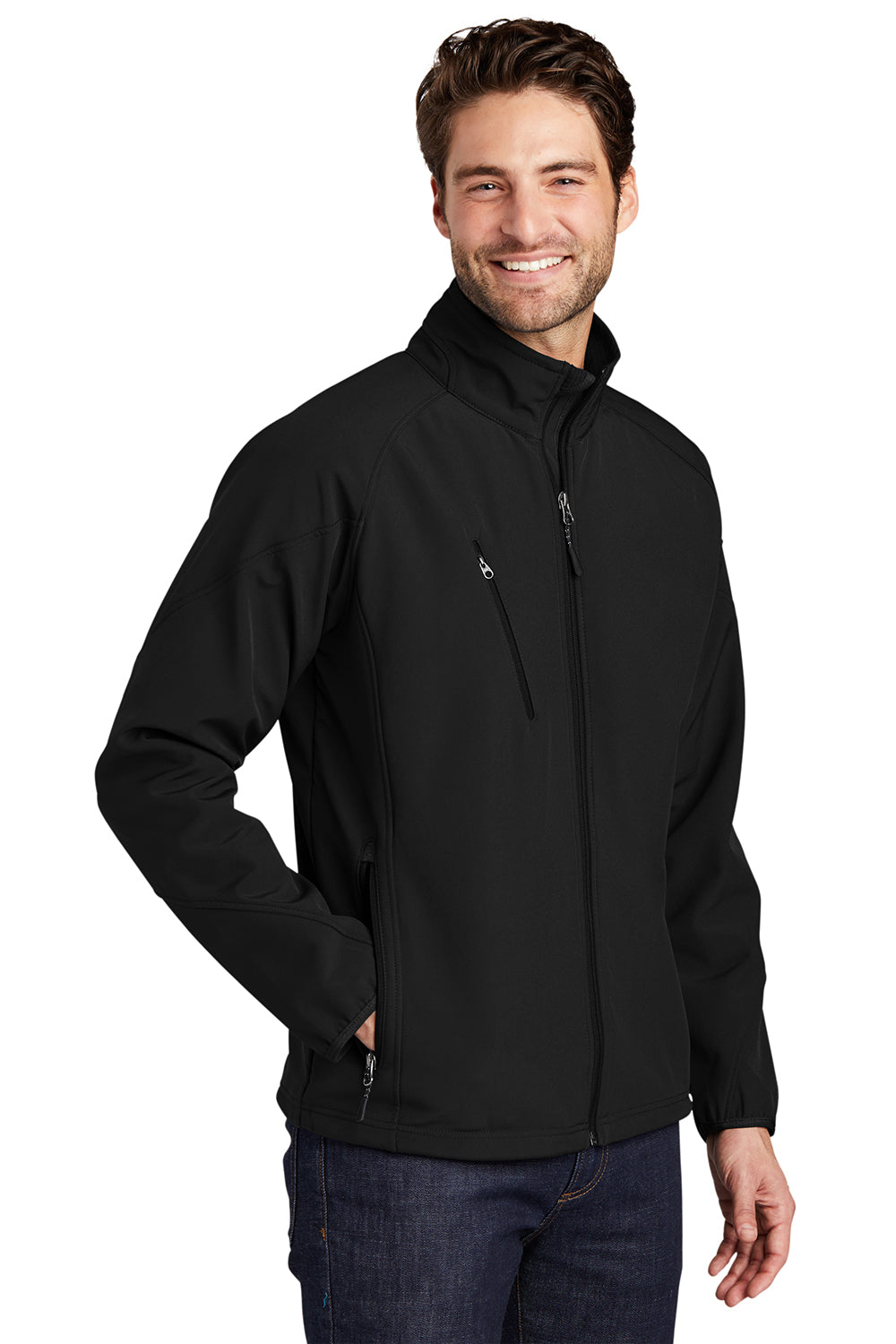 Port Authority J705/TLJ705 Mens Wind & Water Resistant Full Zip Jacket Black Model 3q