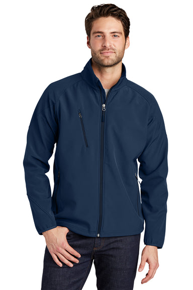 Port Authority J705/TLJ705 Mens Wind & Water Resistant Full Zip Jacket Insignia Blue Model Front