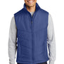 Port Authority Mens Wind & Water Resistant Full Zip Puffy Vest - Mediterranean Blue