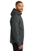 Port Authority J714 Mens C-FREE Full Zip Hooded Rain Jacket Steel Grey Model Side