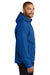 Port Authority J714 Mens C-FREE Full Zip Hooded Rain Jacket True Royal Blue Model Side