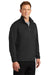 Port Authority J716 Mens Active Wind & Water Resistant 1/4 Zip Jacket Deep Black Model 3q