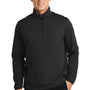 Port Authority Mens Active Wind & Water Resistant 1/4 Zip Jacket - Deep Black