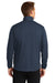 Port Authority J716 Mens Active Wind & Water Resistant 1/4 Zip Jacket Dress Navy Blue Model Back