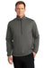 Port Authority J716 Mens Active Wind & Water Resistant 1/4 Zip Jacket Steel Grey Model Front