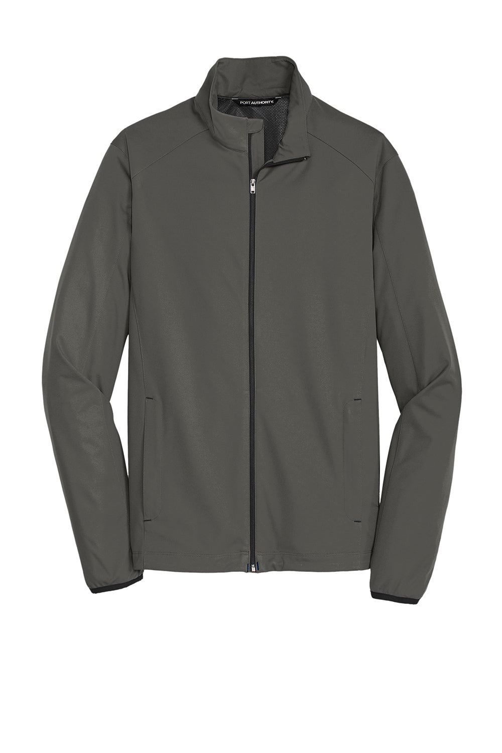 Port Authority J717 Mens Active Wind & Water Resistant Full Zip Jacket Steel Grey Flat Front