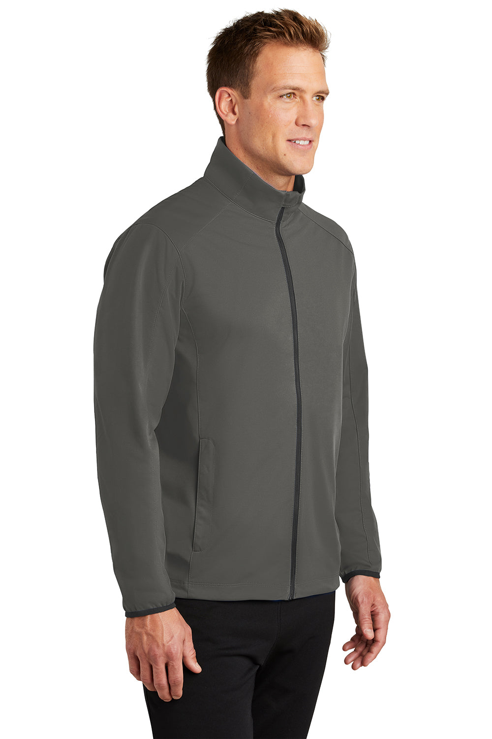 Port Authority J717 Mens Active Wind & Water Resistant Full Zip Jacket Steel Grey Model 3q