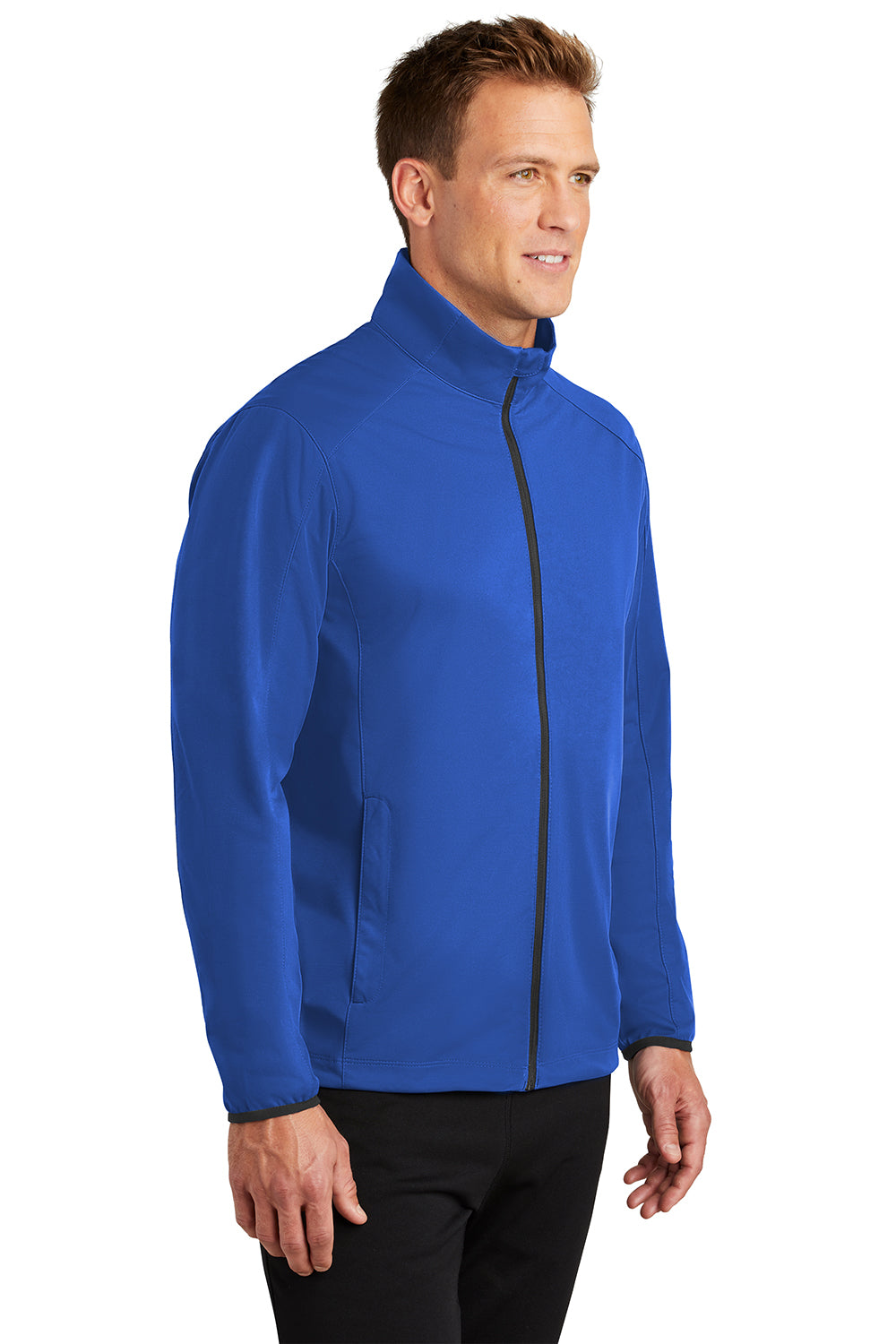 Port Authority J717 Mens Active Wind & Water Resistant Full Zip Jacket True Royal Blue Model 3q