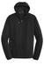 Port Authority J719 Mens Active Wind & Water Resistant Full Zip Hooded Jacket Deep Black Flat Front