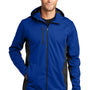 Port Authority Mens Active Wind & Water Resistant Full Zip Hooded Jacket - True Royal Blue/Deep Black