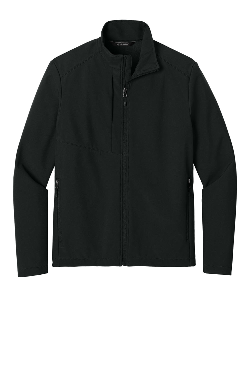 Port Authority J720 Mens C-FREE Core Soft Shell Full Zip Jacket Deep Black Flat Front