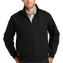 Port Authority Mens Classic Poplin Wind & Water Resistant Full Zip Jacket - Black