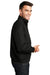 Port Authority J753 Mens Classic Poplin Wind & Water Resistant Full Zip Jacket Black Model Side