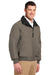 Port Authority J754/TLJ754 Mens Challenger Wind & Water Resistant Full Zip Jacket Khaki/True Black Model 3q