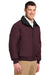 Port Authority J754/TLJ754 Mens Challenger Wind & Water Resistant Full Zip Jacket Maroon/True Black Model 3q