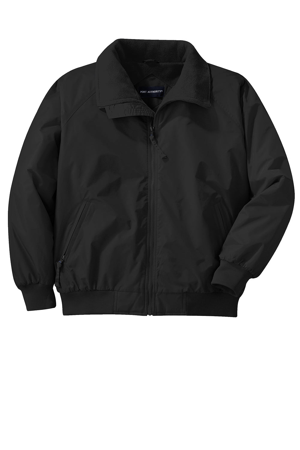 Port Authority J754/TLJ754 Mens Challenger Wind & Water Resistant Full Zip Jacket True Black Flat Front